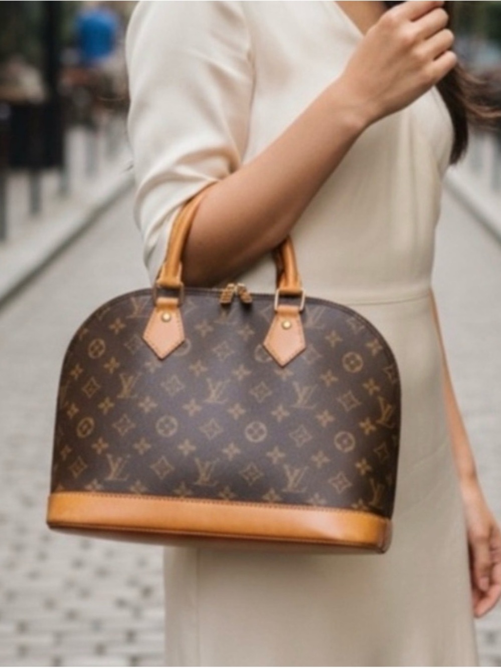 Louis Vuitton Monogram Alma Shoulder Bag in Brown and Tan
